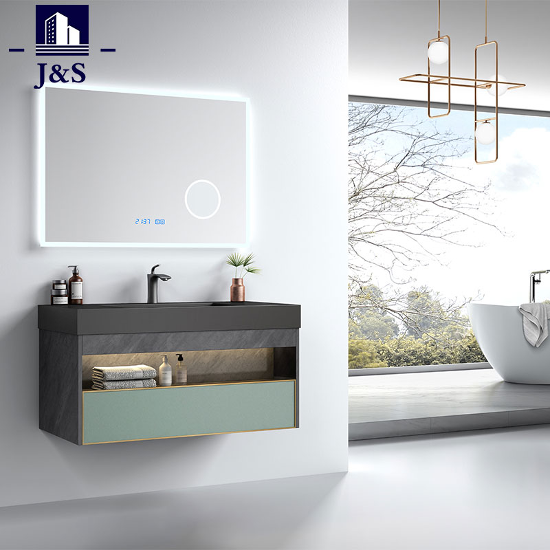 Ahşap Banyo Aynası Dolabı Yarım Banyo Vanity